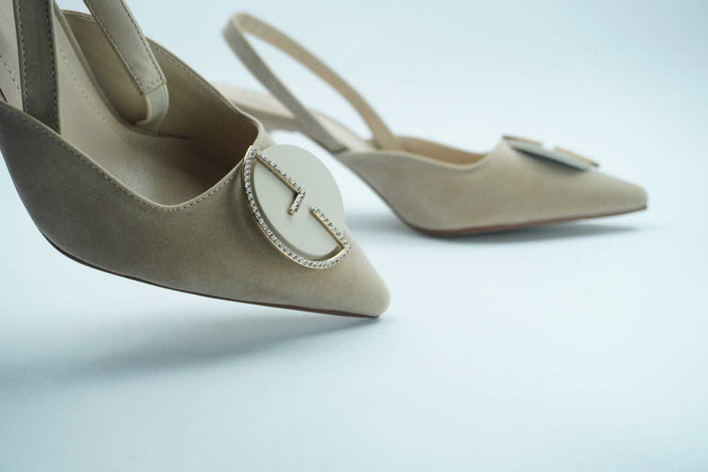 ESCARPIN SLINGBACK  – BOUCLE ORNÉE DE STRASS YW-1