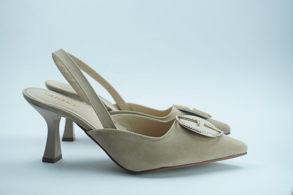 ESCARPIN SLINGBACK  – BOUCLE ORNÉE DE STRASS YW-1