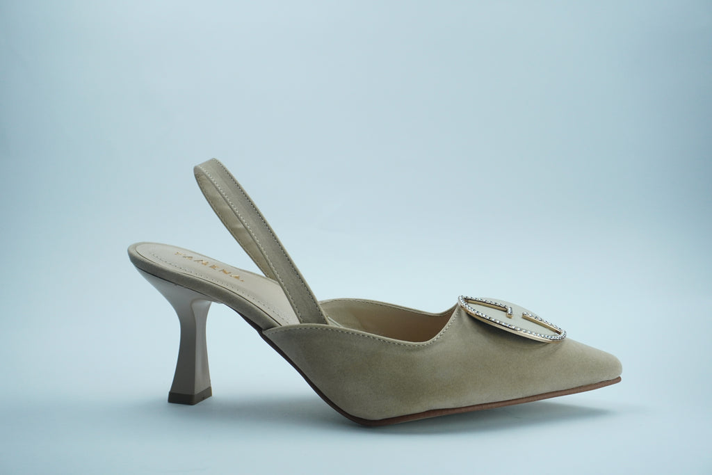 ESCARPIN SLINGBACK  – BOUCLE ORNÉE DE STRASS YW-1