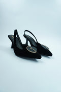 ESCARPIN SLINGBACK  – BOUCLE ORNÉE DE STRASS YW-1