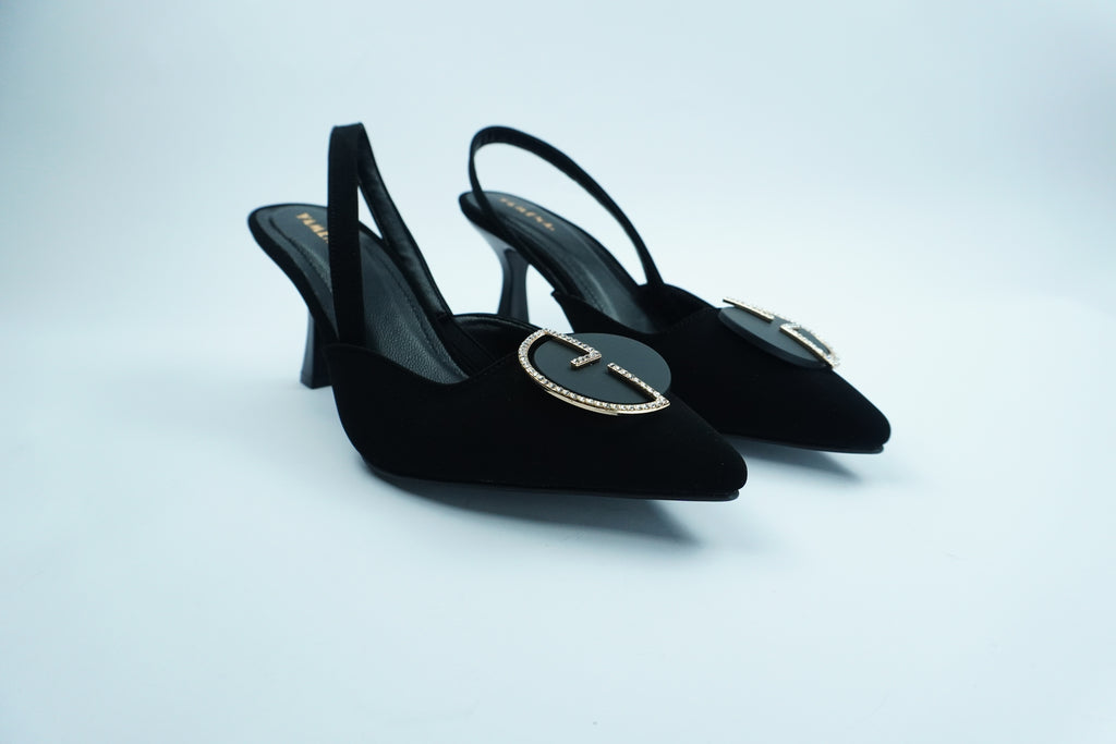 ESCARPIN SLINGBACK  – BOUCLE ORNÉE DE STRASS YW-1