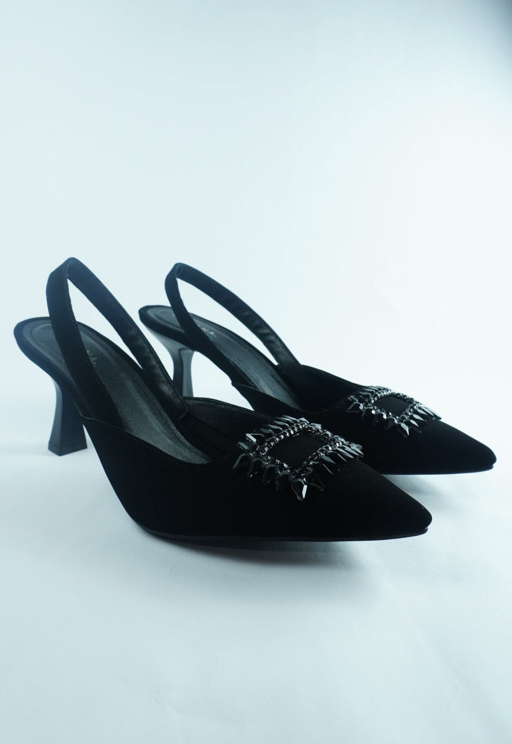 FULL BLACK PUMP - CHIC CLASSIC HEEL YW-2